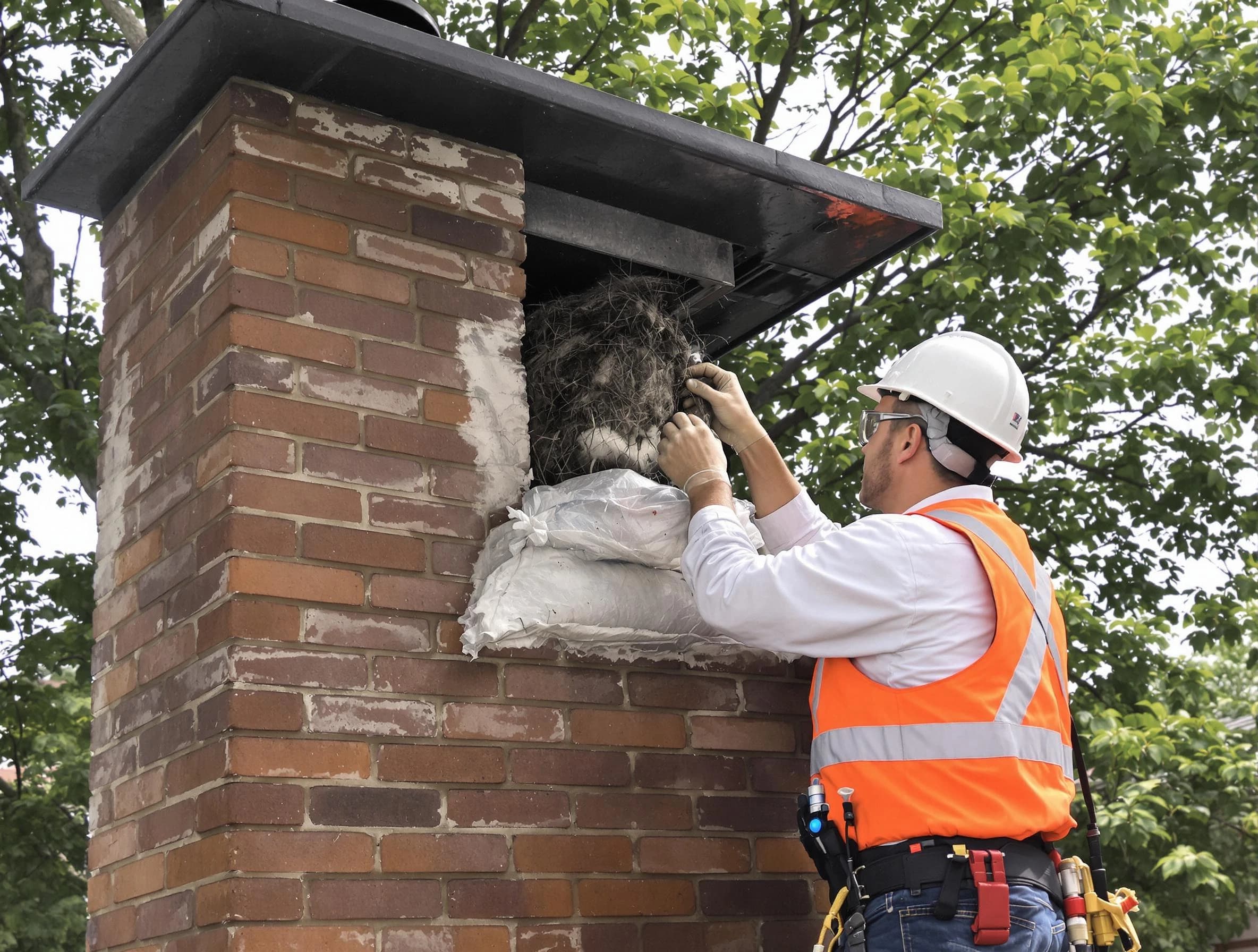 Humane removal of debris and animals by Dallas Chimney Sweep in Dallas, GA