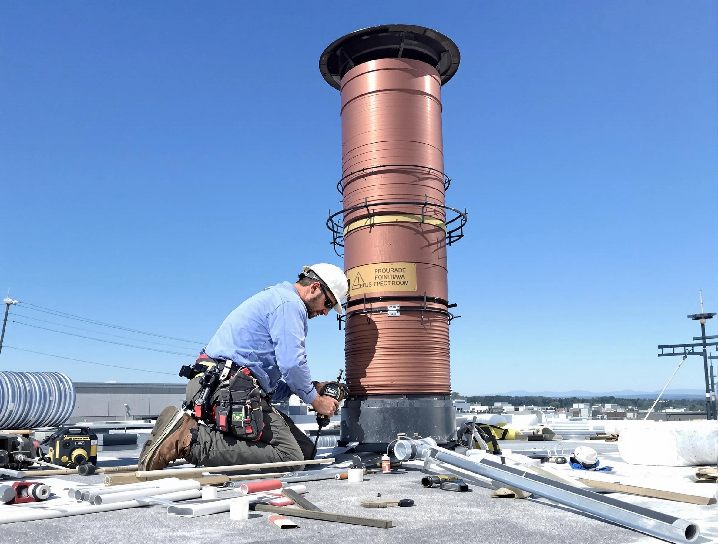Installed chimney liner by Dallas Chimney Sweep in Dallas, GA