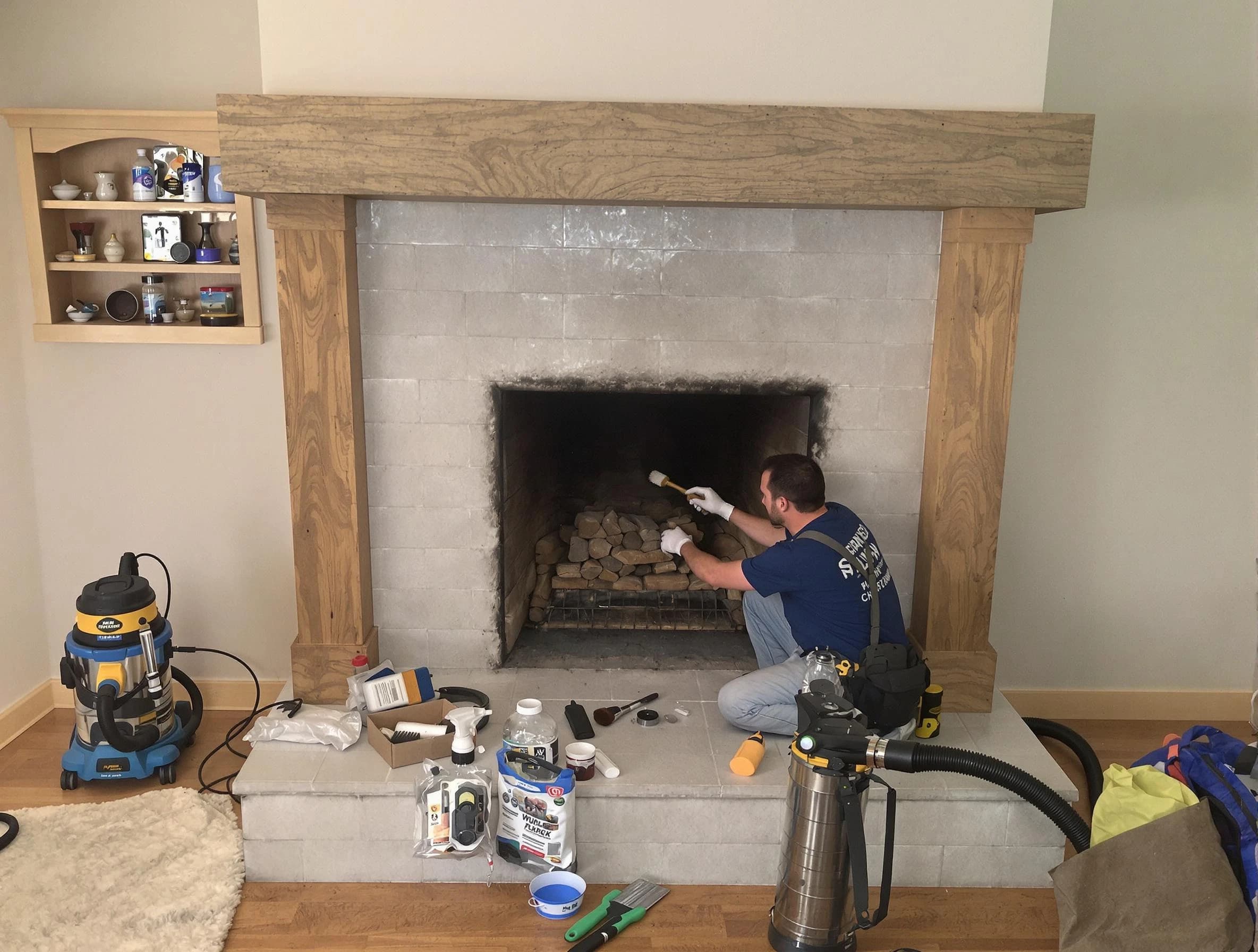 Detailed creosote removal process by Dallas Chimney Sweep in Dallas, GA