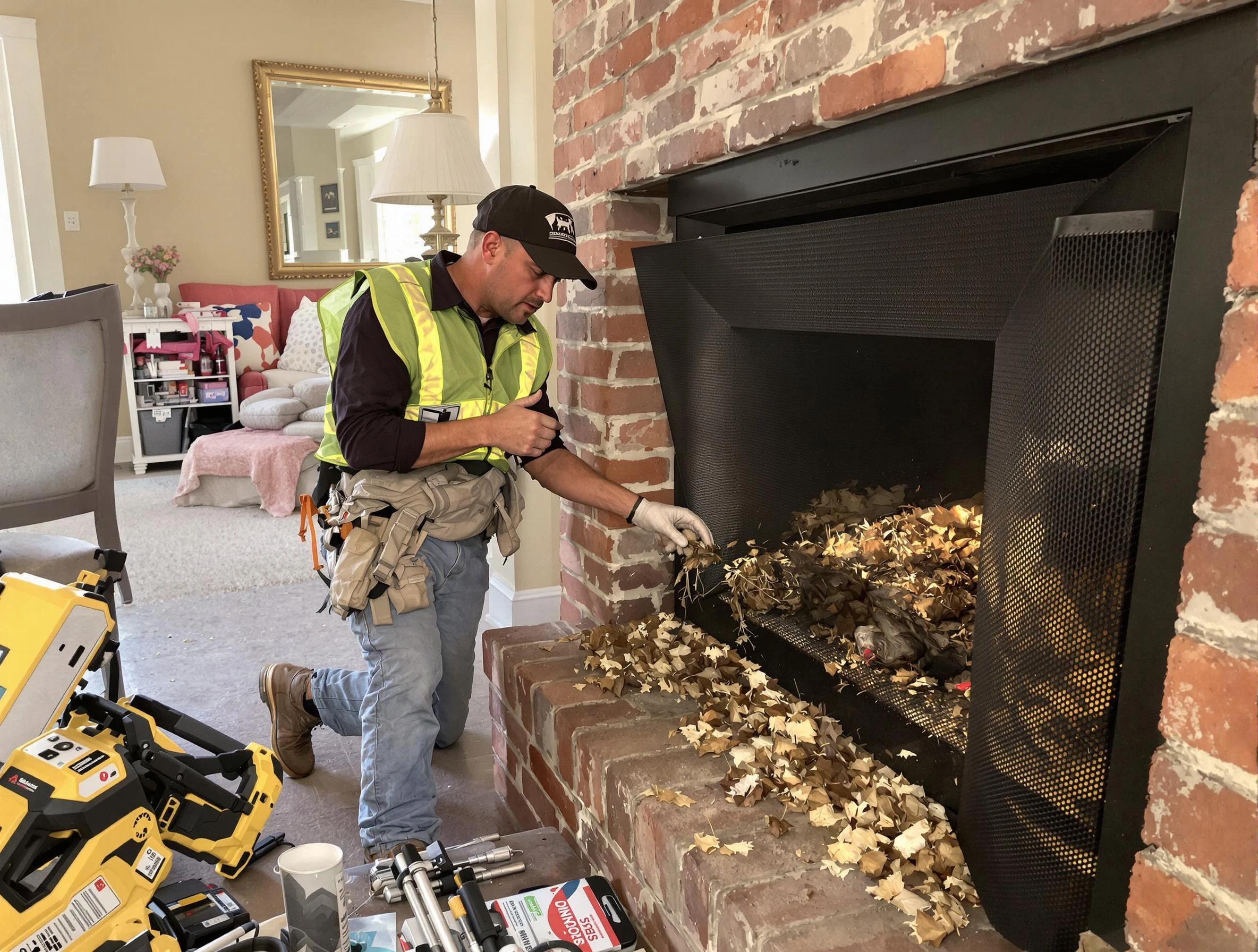Safe screening installation by Dallas Chimney Sweep in Dallas, GA