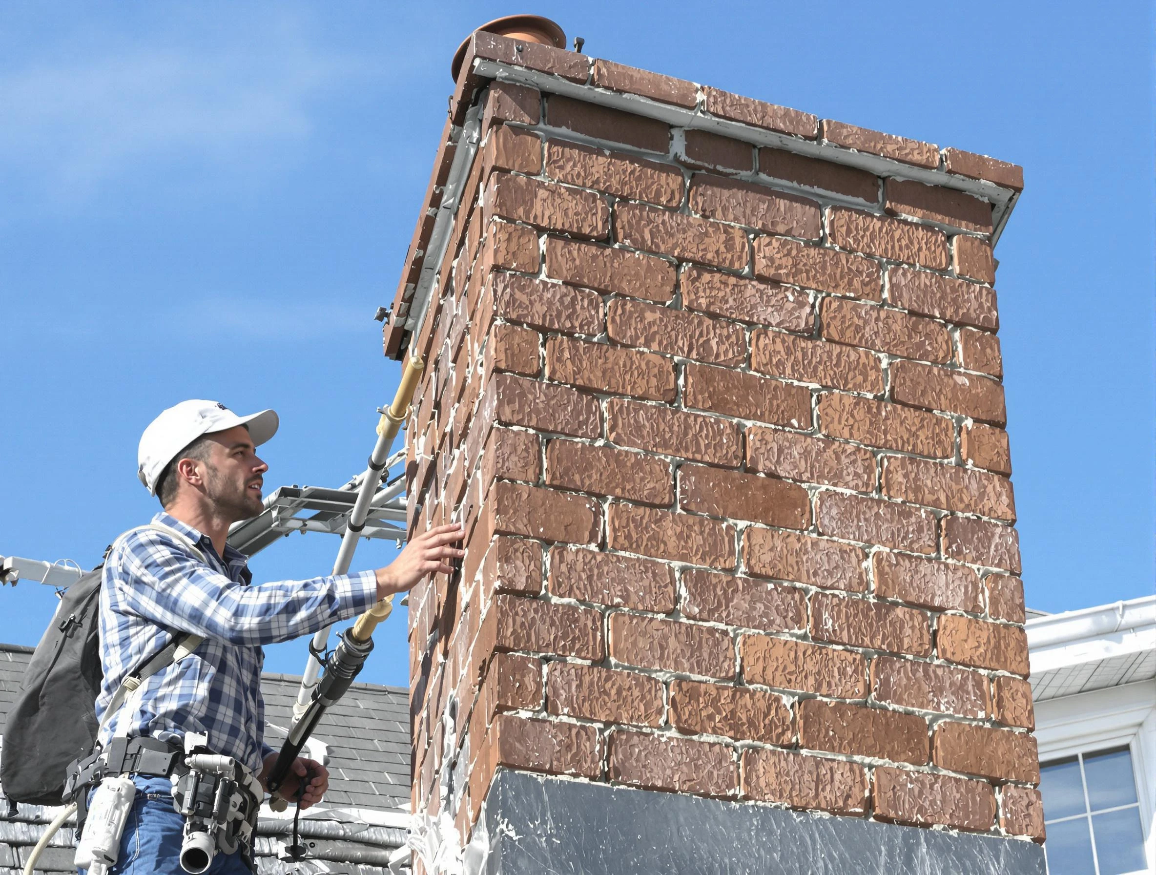 Brickwork for a chimney rebuild by Dallas Chimney Sweep in Dallas, GA