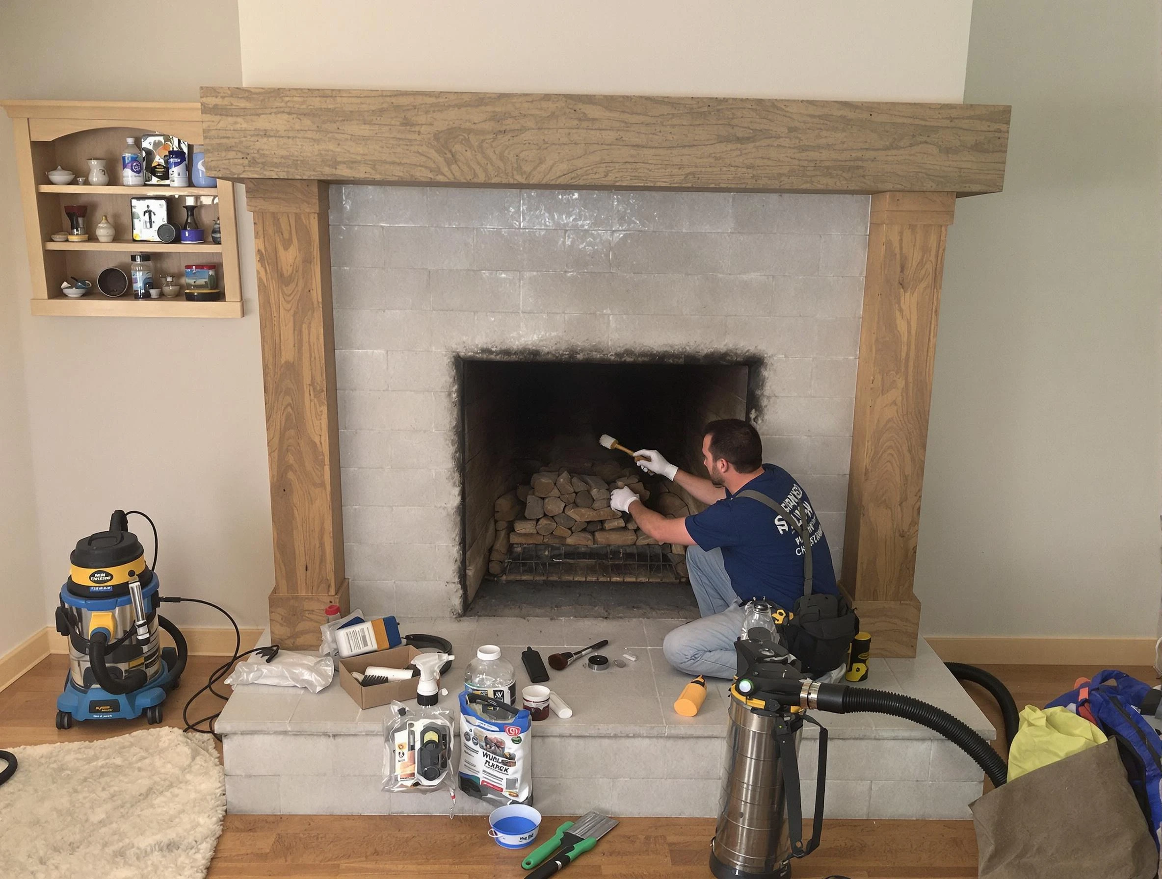 Detailed creosote removal process by Dallas Chimney Sweep in Dallas, GA
